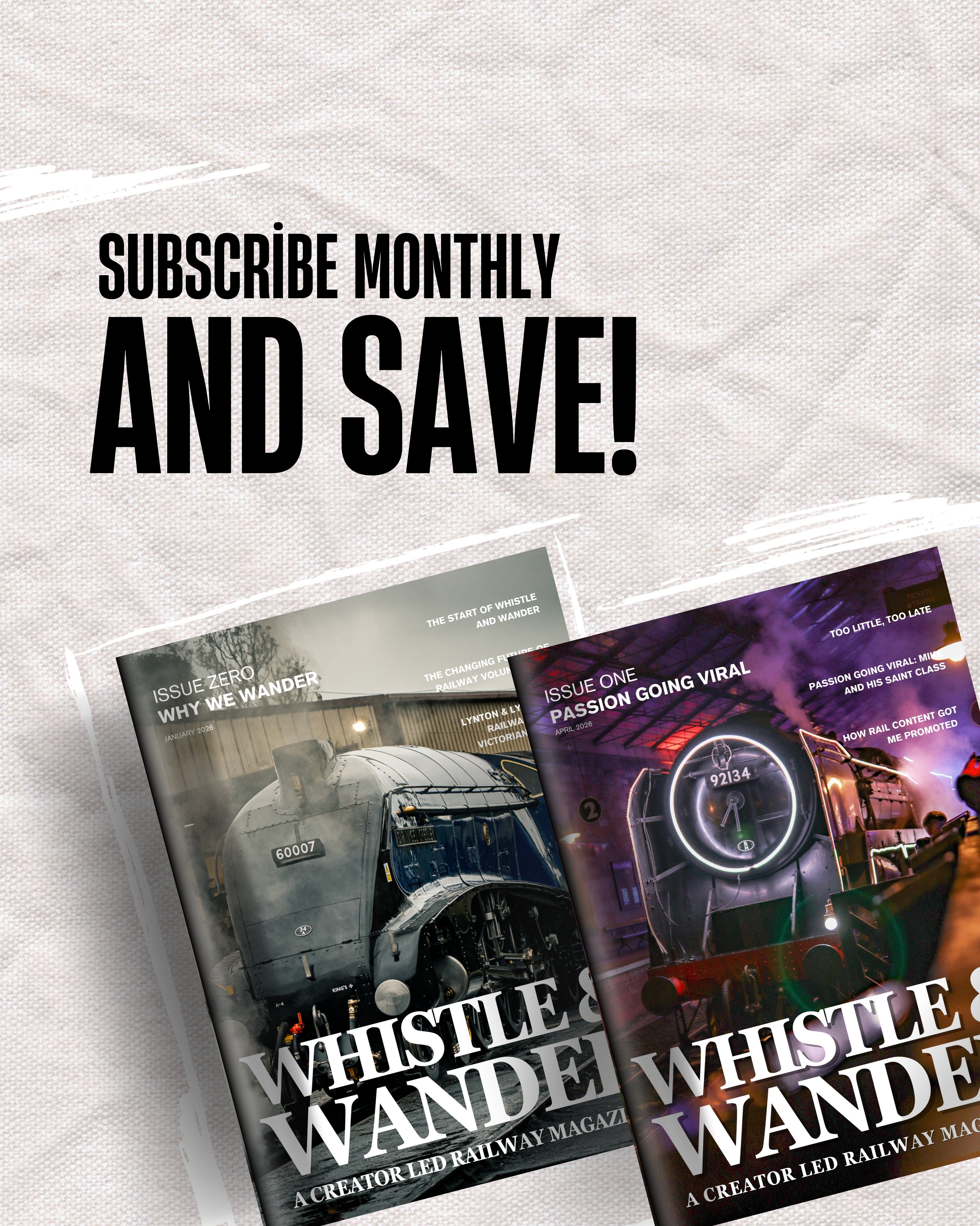 Digital Monthly Subscription - Whistle & Wander Magazine
